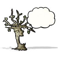 cartoon spooky tree N6