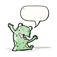 frog with speech bubble cartoon N2
