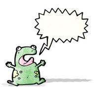 frog with speech bubble cartoon N3