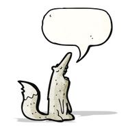 howling wolf cartoon