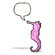 sea horse with speech bubble N2