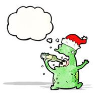 cartoon frog drinking beer