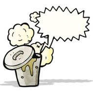 gross rubbish bin cartoon