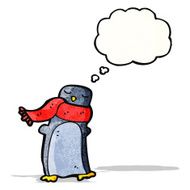 cartoon penguin with scarf N2