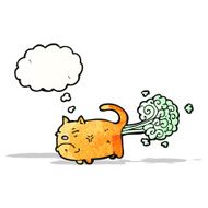 Farting Cat Cartoon N4