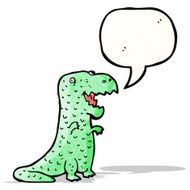 cartoon dinosaur with speech bubble N52