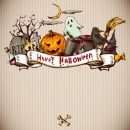 Hand-drawn Halloween Invitation Card N2