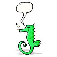 Cartoon Seahorse N28