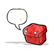 cartoon box with speech bubble