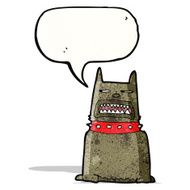 Growling Dog Cartoon N3