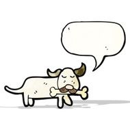 Dog With Bone Cartoon N14