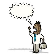 cartoon shouting businessman N2