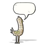funny cartoon bird N35