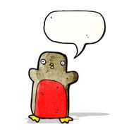 cartoon christmas robin N34
