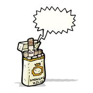cigarette packet cartoon