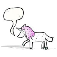 unicorn with speech bubble