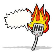 flaming hot spatula cartoon N2