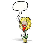 cartoon monster flower