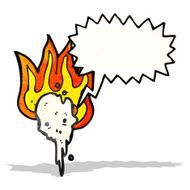 cartoon gross melting skull N2