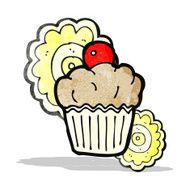 cartoon cupcake N59