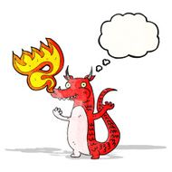 cartoon fire breathing dragon N9