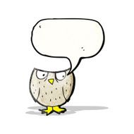 hooting little owl cartoon N2