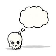 spooky skull cartoon N10