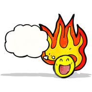 flaming emoticon face cartoon N8