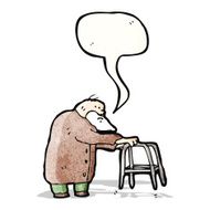 elderly man cartoon