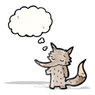 cute little wolf cartoon N3