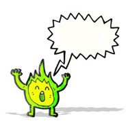 little flame creature cartoon