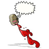 gross chopped head cartoon