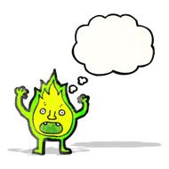 spooky flame cartoon