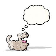 funny cartoon cat with thought bubble N13