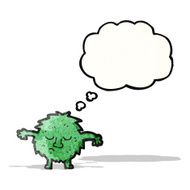 little furry green monster cartoon N2