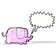 trumpeting elephant cartoon