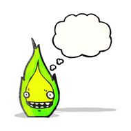 cartoon green flame N9