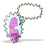 Pink Jellyfish Cartoon N2
