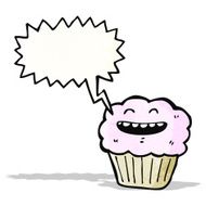 laughing cupcake cartoon