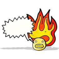 cartoon flaming emoticon face N4