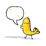 bird singing cartoon
