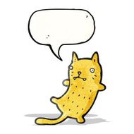 cartoon cat with speech bubble N96
