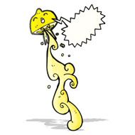 squirting lemon cartoon
