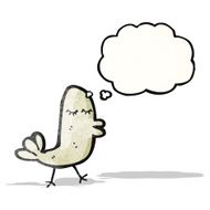 funny cartoon bird N36