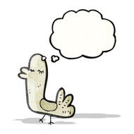 bird with thought bubble cartoon N7
