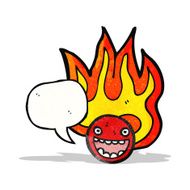 flaming emoticon face cartoon (raster version) N2