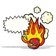 flaming emoticon face cartoon (raster version) N3