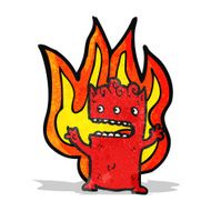 flaming little devil cartoon N4