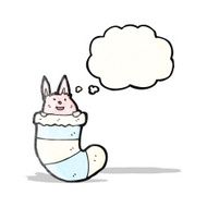cute rabbit in sock (raster version)