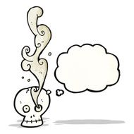 smoking skull cartoon N2